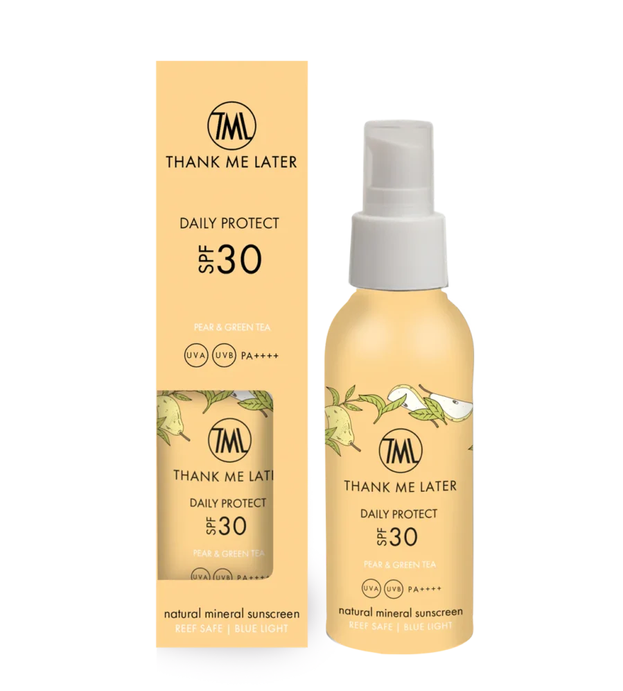 Thank Me Later Pear & Green Thea Minerale Zonnebrandcrème